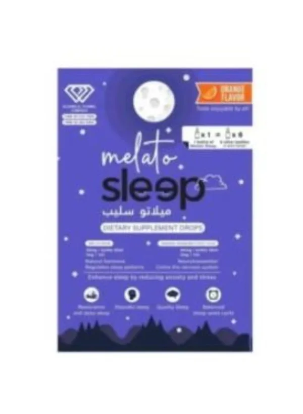 ميلاتو سليب Melato Sleep - 30 مل قطرات ميلاتونين - علاج الأرق ومساعد للنوم